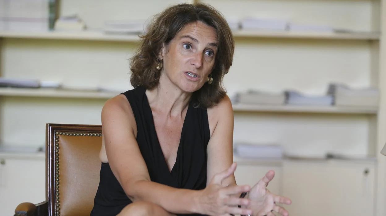 La ministra de Transición Ecológica, Teresa Ribera, en una entrevista con ABC