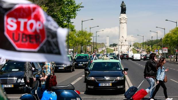 La guerra del taxi se extiende a Portugal