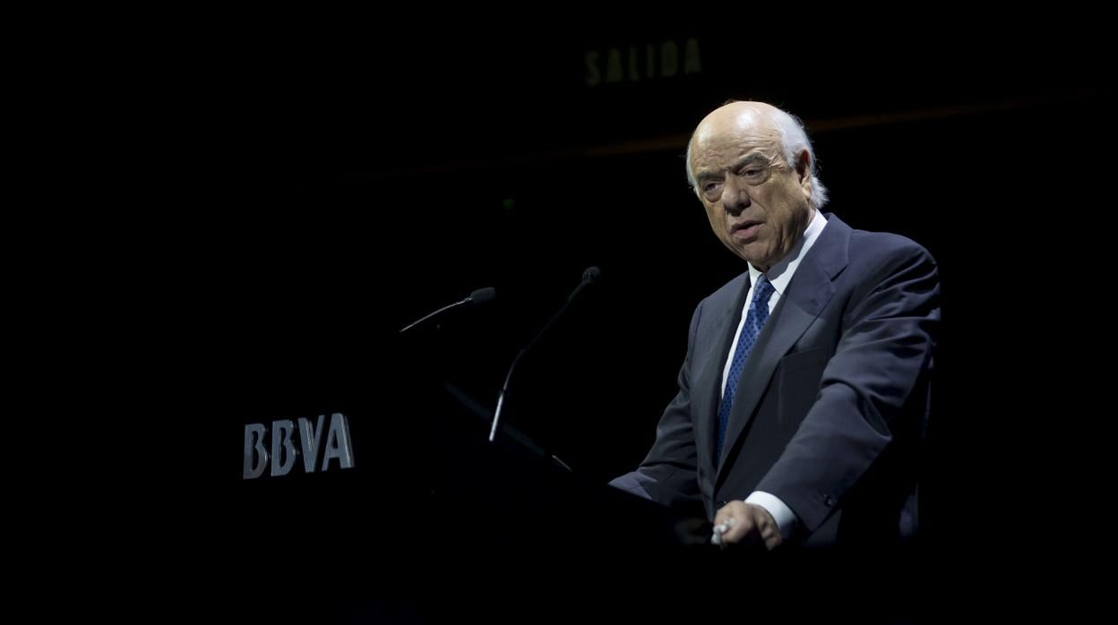 El presidente saliente de BBVA, Francisco González