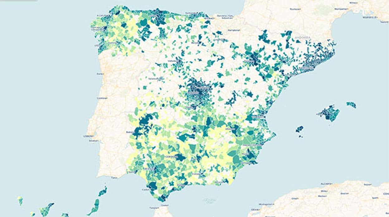 Descubre cuál es la renta media de los municipios de España