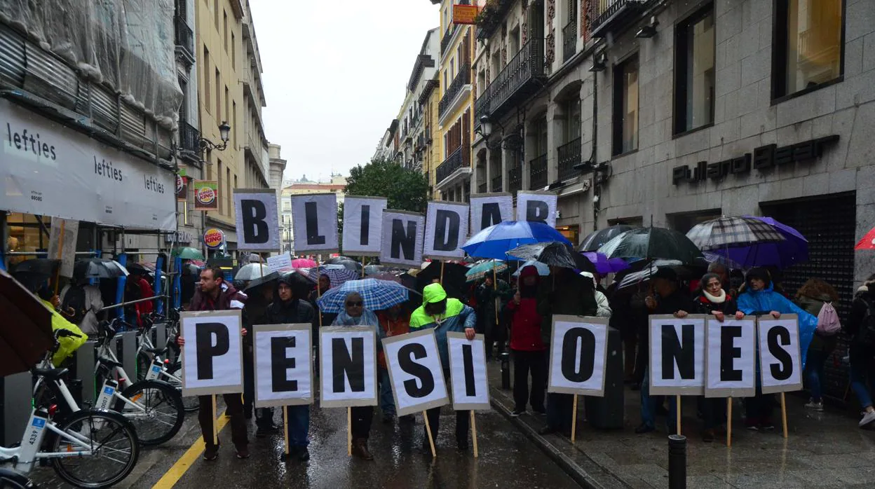 Imagen de archivo de una manifestación de pensionistas