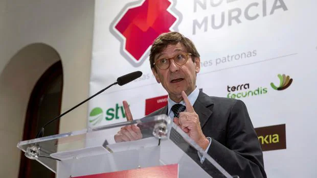 El presidente de Bankia, José Ignacio Goirigolzarri, hoy en Murcia