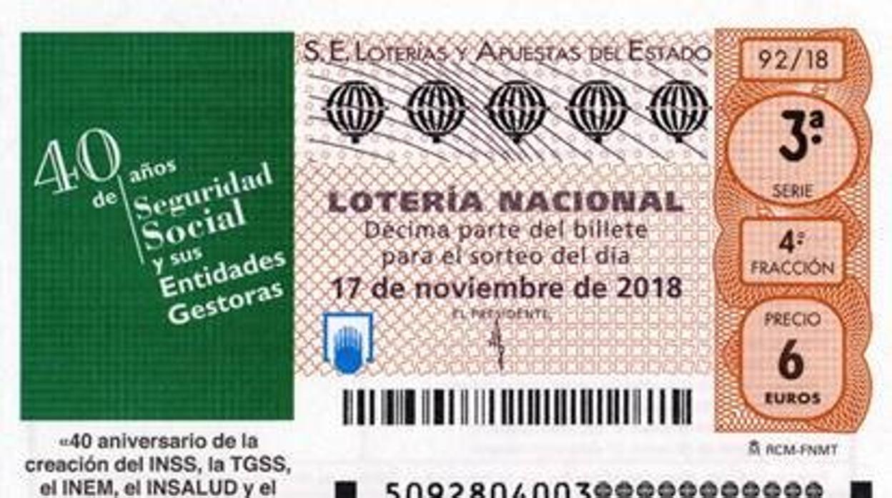 La Lotería conmemora el 40 aniversario de la Seguridad Social y sus entidades