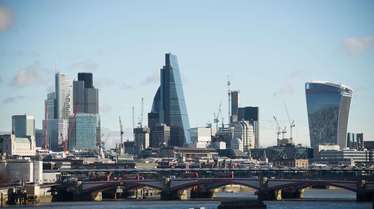 Panorámica de la City, barrio financiero de Londres