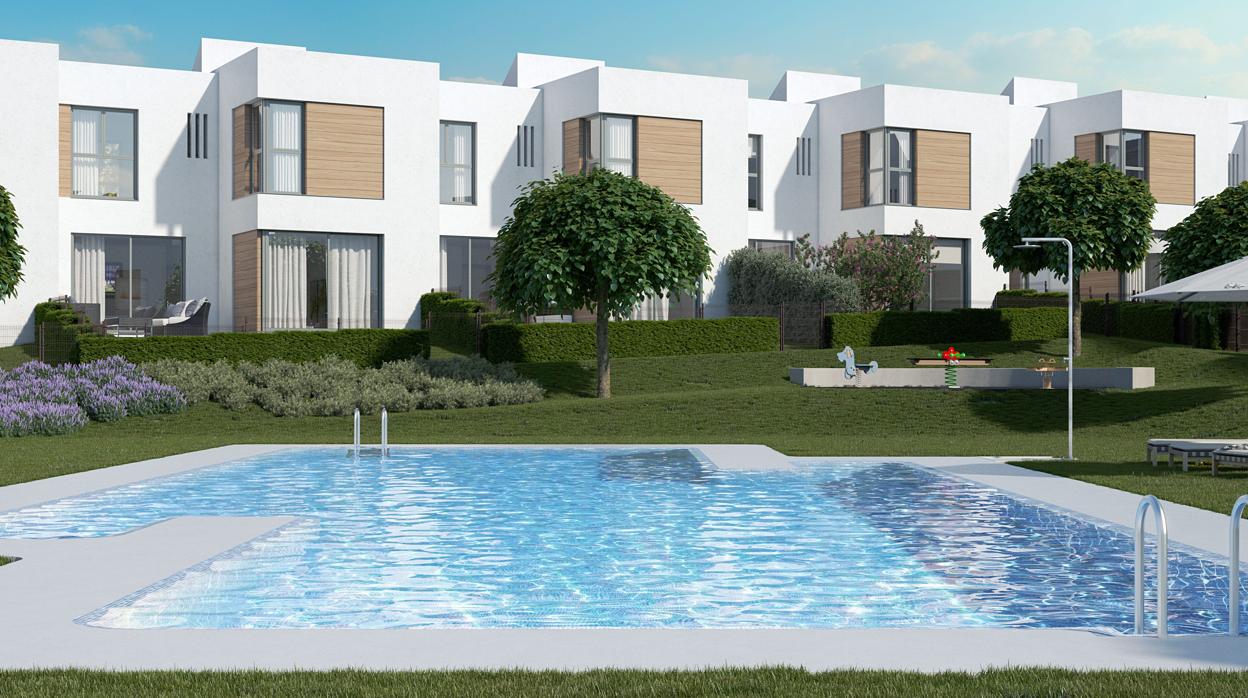 Recreación de las zonas interiores de esta nueva oferta residencial de Bormujos