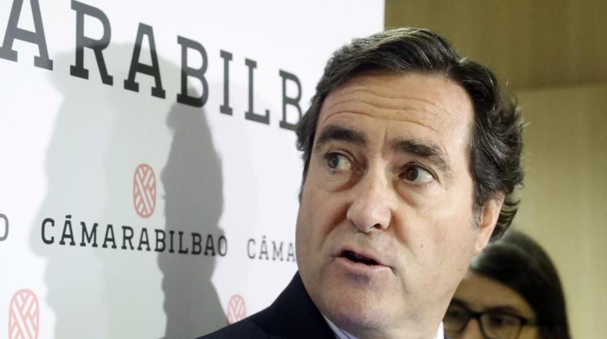 El presidente de la patronal CEOE, Antonio Garamendi