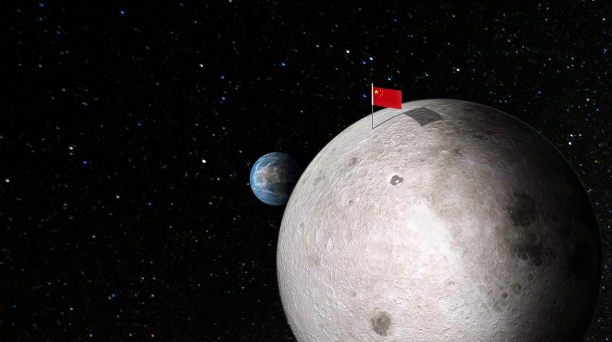 China clava su bandera en la cara oculta de la Luna