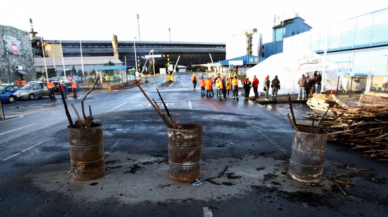 Movilizaciones de los trabajadores de Alcoa en La Coruña