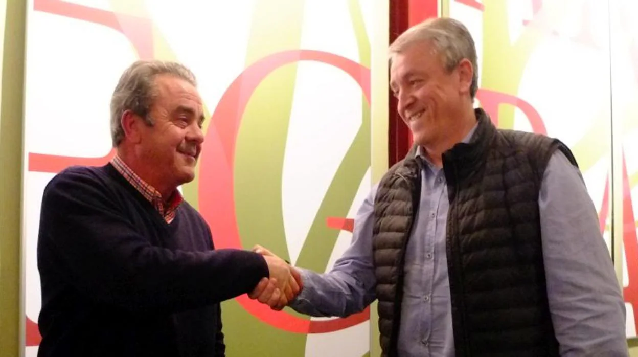 Los presidentes de Olivar de Segura y Jaencoop, Ángel Rodríguez y Cristóbal Gallego, sellan la alianza