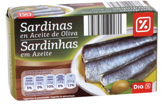 Dia retira casi 25.000 latas de sardinas de sus tiendas por un posible defecto de esterilización