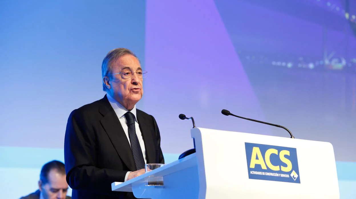El presidente de ACS, Florentino Pérez, en la junta de accionistas del grupo