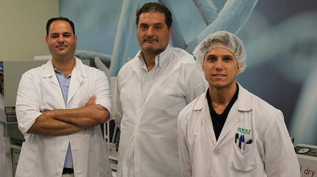 José María Jurado, Rafael Sayago y Manuel Ruiz, directivos de NBT en 2015