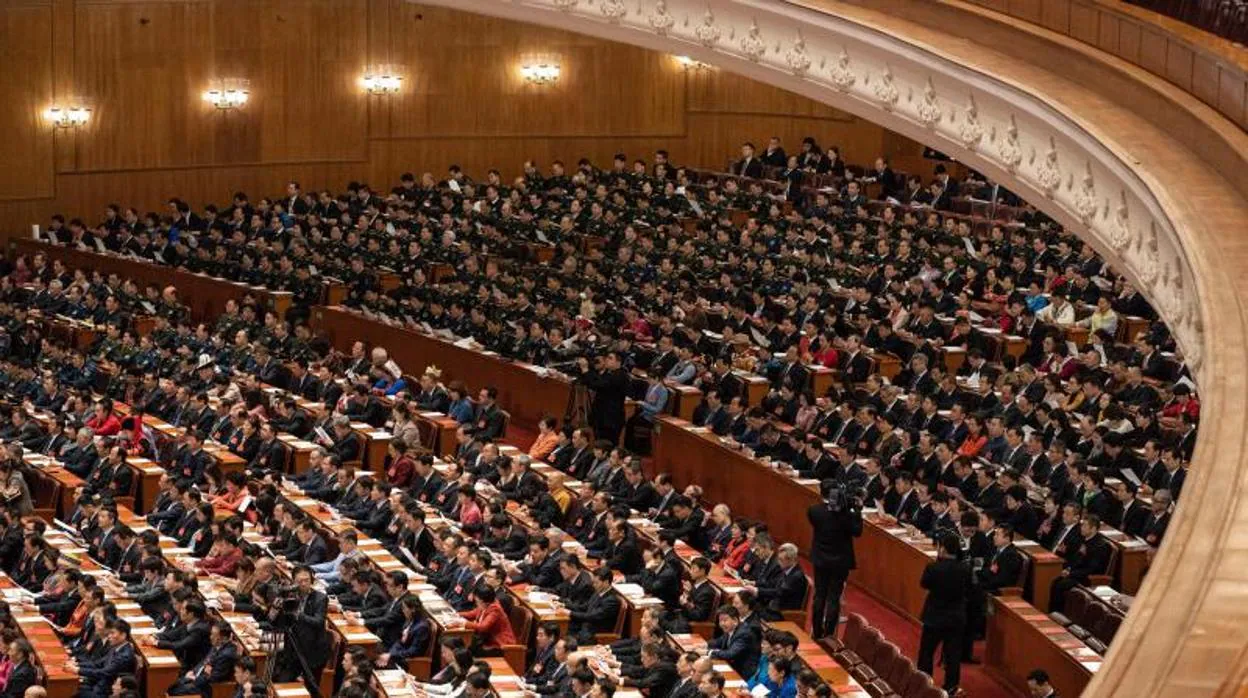 Pleno de la Asamblea Nacional China en el día de ayer