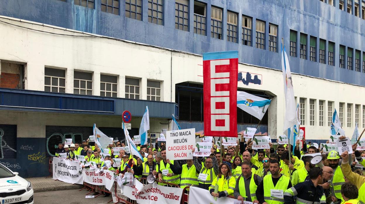 Manifestación de trabajadores de Ence esta tarde en Vigo