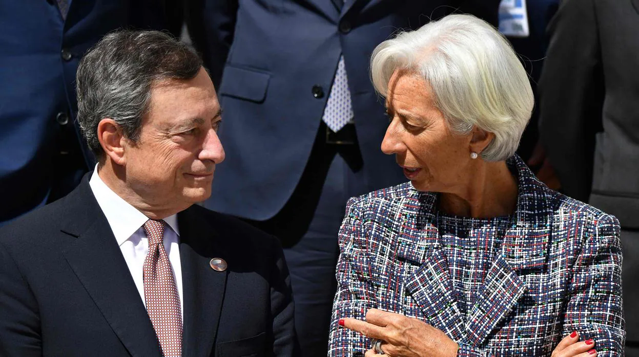 Mario Draghi y Christine Lagarde