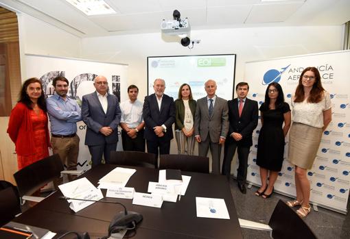 Representantes de Sofitec, Aertec, Aerotecnic, Inespasa, Grupo Sevilla Control, Andalucía Aerospace y EOI