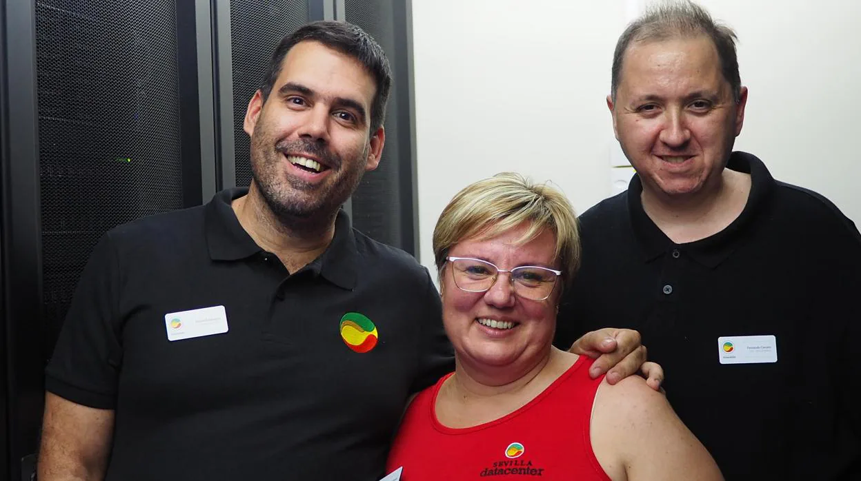 Daniel Salamanca, Yolanda Vargas y Fernando Cerrato, fundadores de Comvive y Sevilla Datacenter