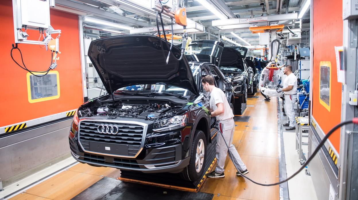 Imagen de una fábrica de Audi en Alemania