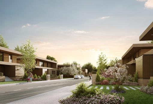 Levitt-Lazarejo: exclusivas villas abiertas a jardines privados en Las Rozas