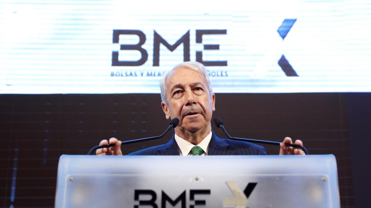 El presidnete de BME, Antonio Zoido, este jueves en Madrid