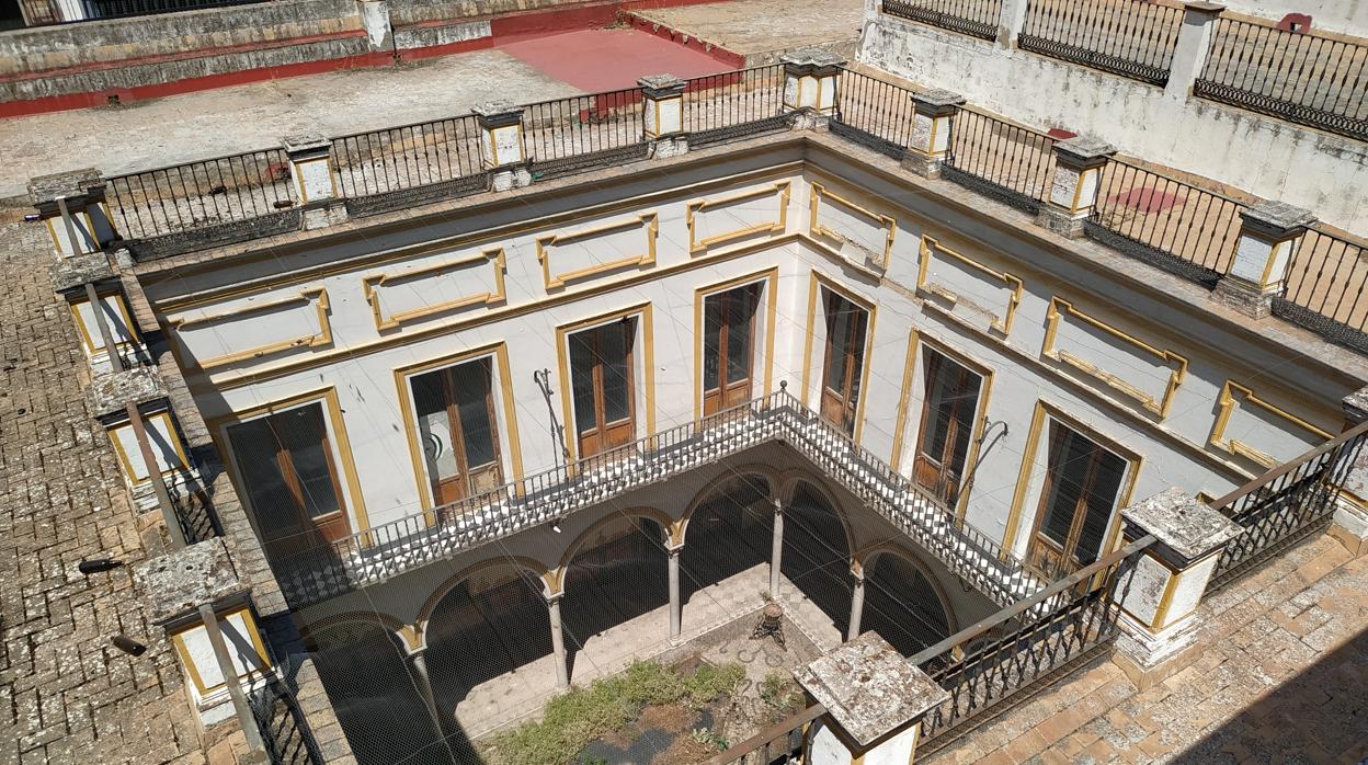 Vista aérea de la casa palacio que la marquesa de Nervión donó a la Cruz Roja, entidad que ella presidió en Sevilla