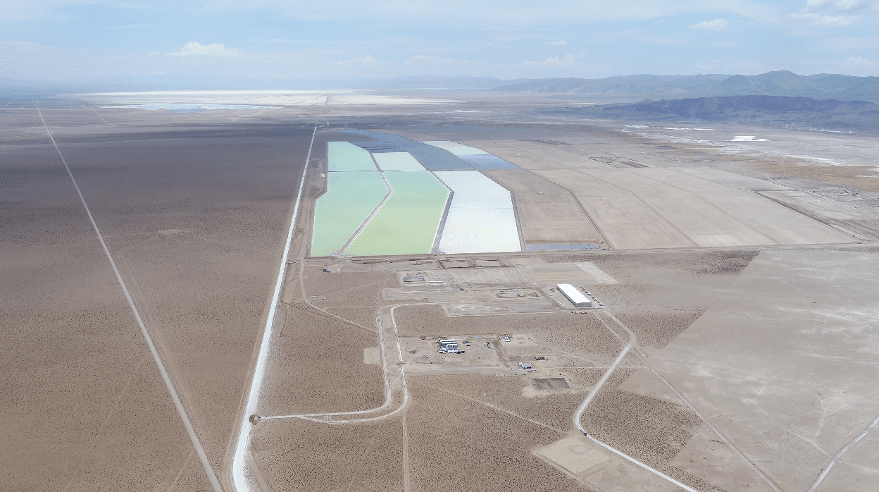 Lugar donde se construirá la línea de transmisión en el Salar de Olaroz