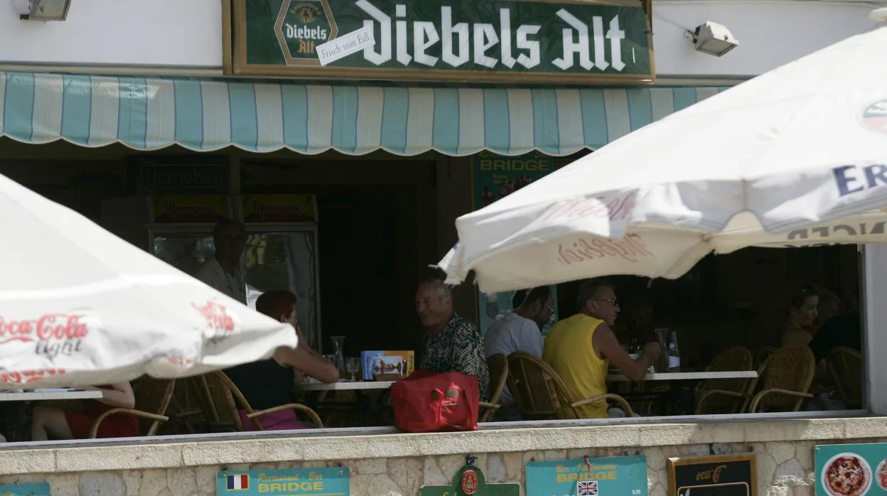 Bar alemán en la playa del Arenal, en Palma de Mallorca