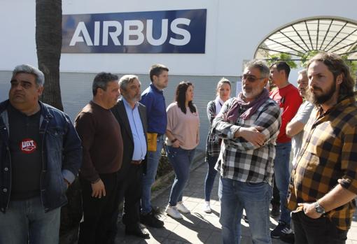 Paro laboral en la factoria de Airbus en Tablada
