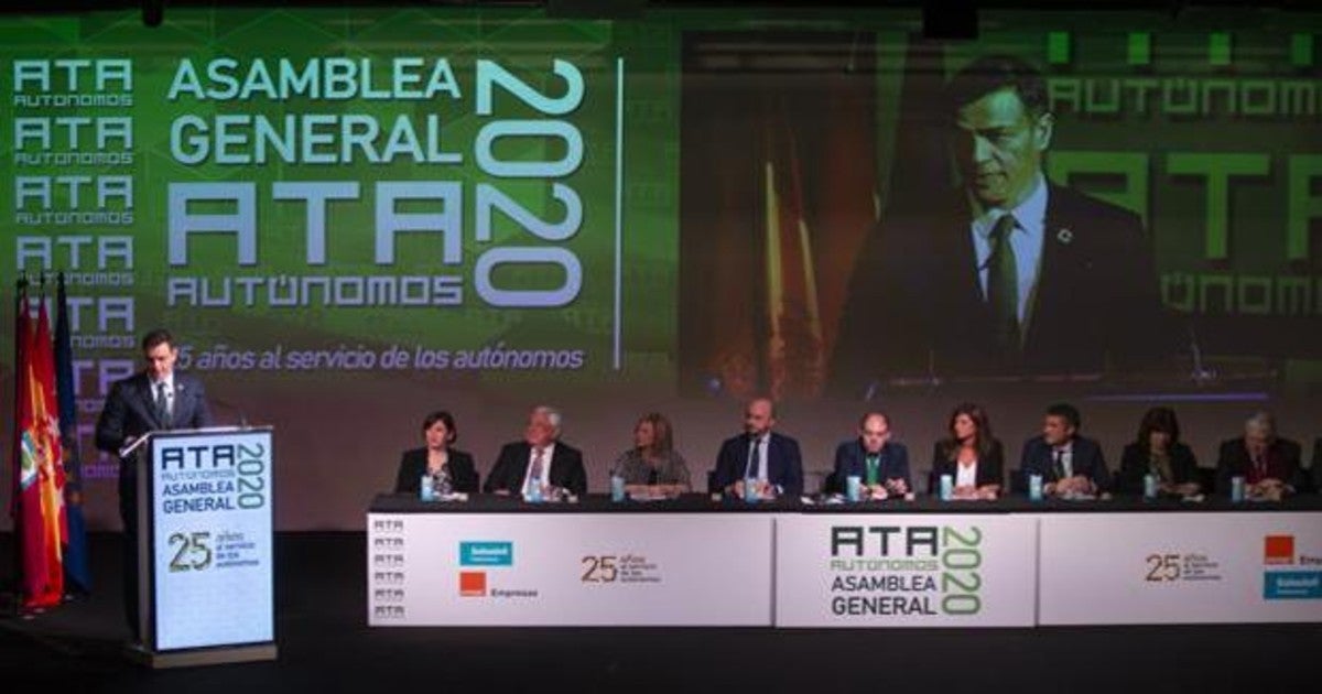 Pedro Sánchez interviene en la asamblea de ATA esta semana en Madrid