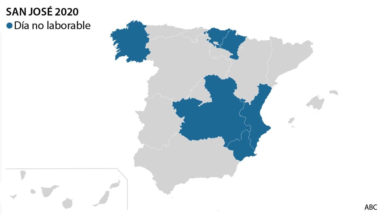 Dónde es fiesta el día de San José (Día del Padre) en 2020