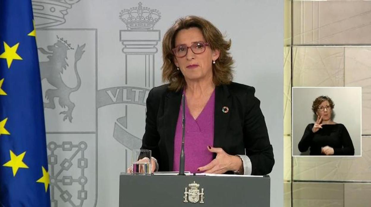 La vicepresidenta de Transición Ecológica, Teresa Ribera