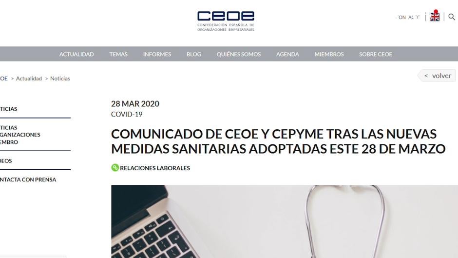 Los empresarios creen que el parón en la actividad llevará a una crisis económica y social