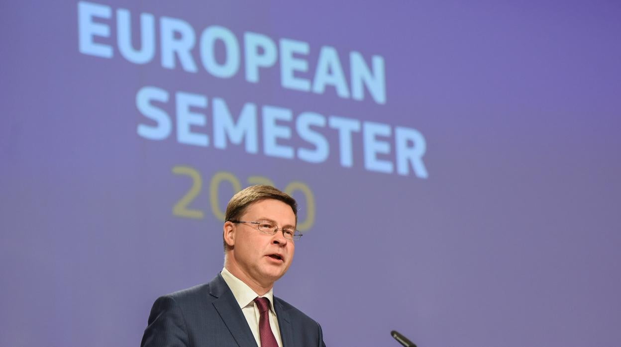 El vicepresidente de la Comisión Europea, Valdis Dombrovskis