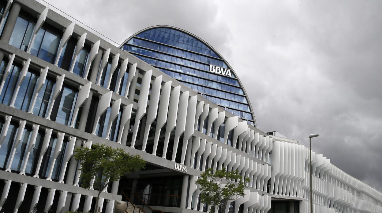 La sede corporativa del BBVA en Madrid