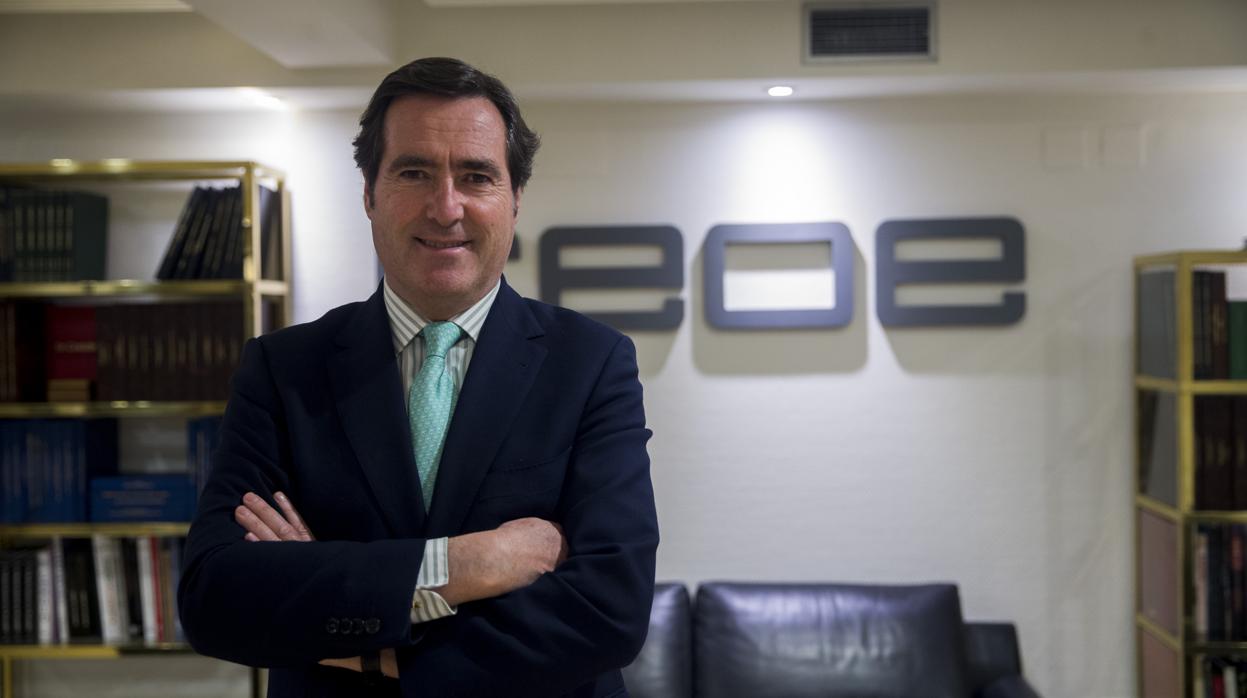 El presidente de la CEOE, Antonio Garamendi