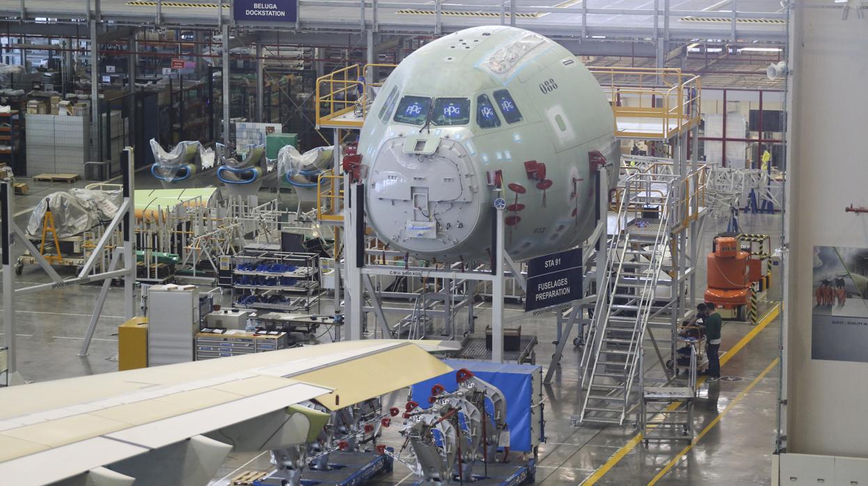 Planta de Montaje Final del avión A400M en Airbus Sevilla