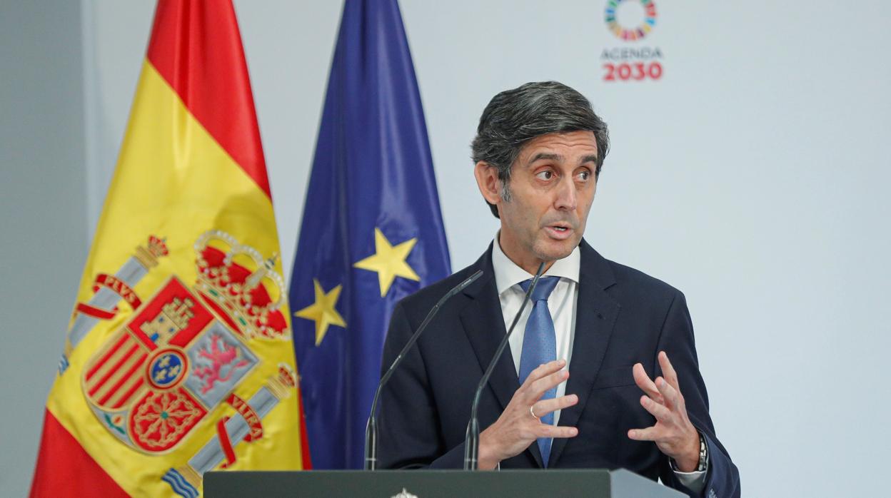 El presidente de Telefónica, José María Álvarez-Pallete, interviene durante la presentación de la iniciativa "España Digita