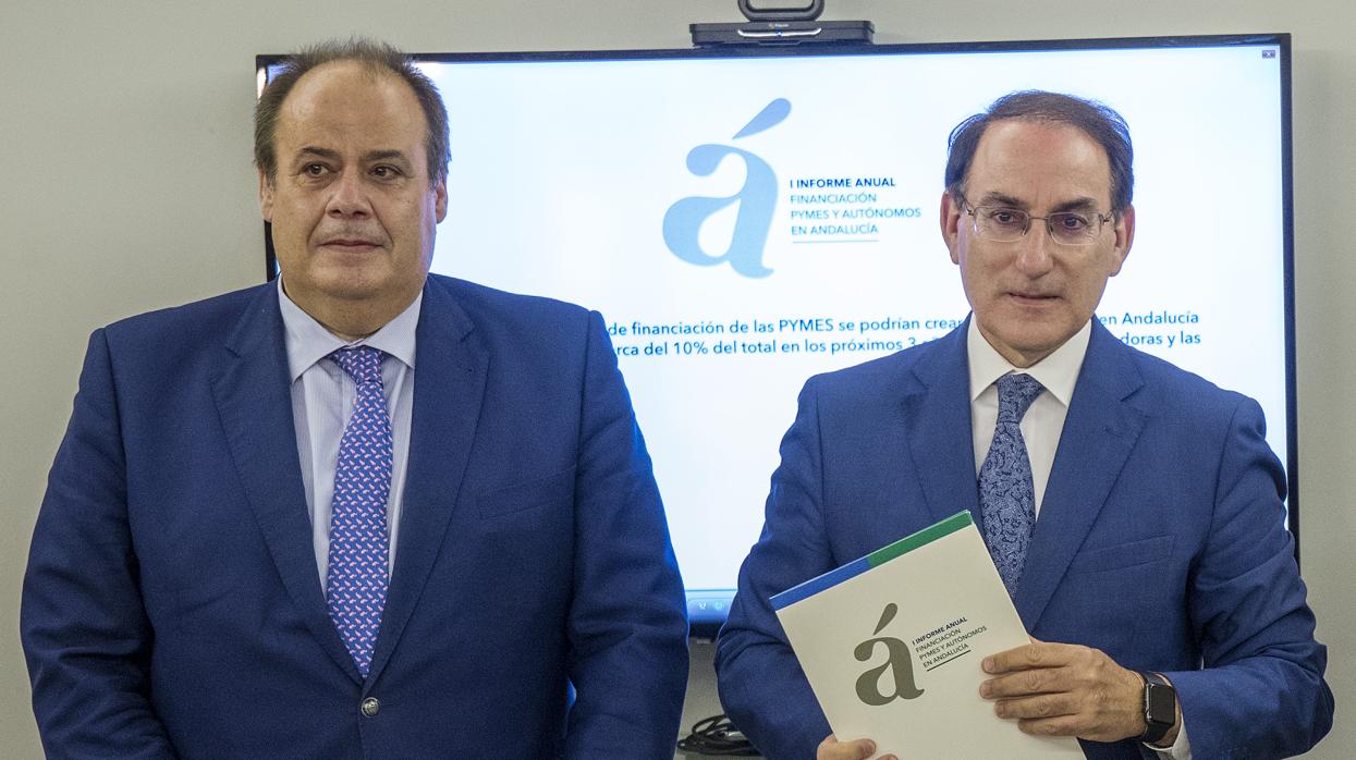 José María Vera y Javier González de Lara, director general y presidente de sociedad de garantía recíproca Garántia, respectivamente