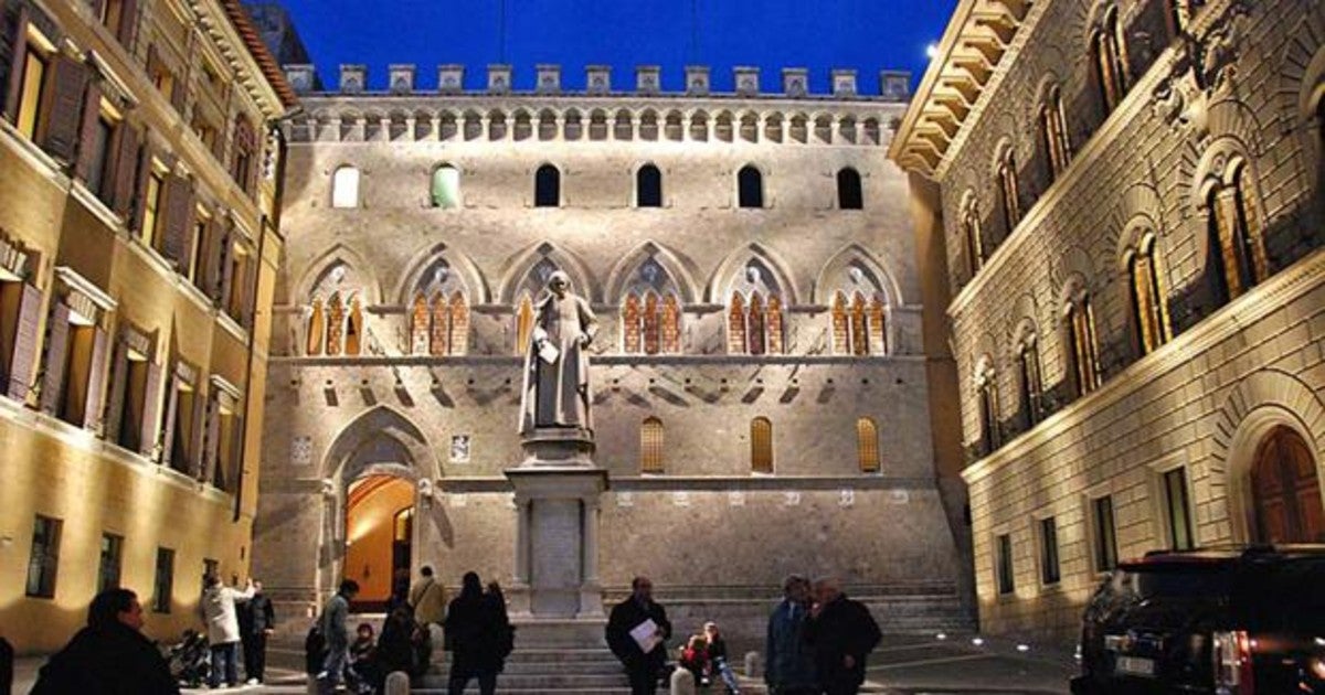 Sede del banco más antiguo de Italia, el Monte dei Paschi di Siena, fundado en 1472