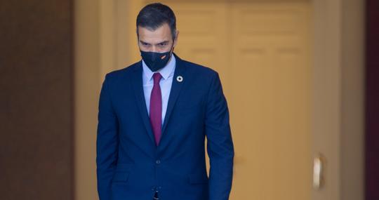 El presidente del Gobierno, Pedro Sánchez, en La Moncloa