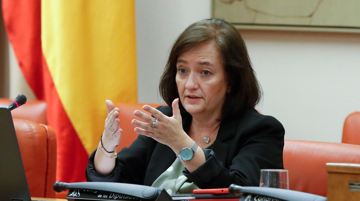 Cristina Herrero, presidenta de la Airef, ayer en el Congreso de los Diputados