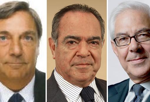 De izquierda a dercha, Alex Sánchez-Pedreño, Joaquín García-Romanillos y Francisco Prada Gayoso, propuestos por Urquijo como consejeros de la matriz Abengoa