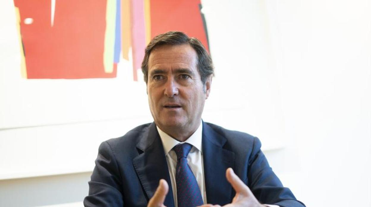 El presidente de la CEOE, Antonio Garamendi