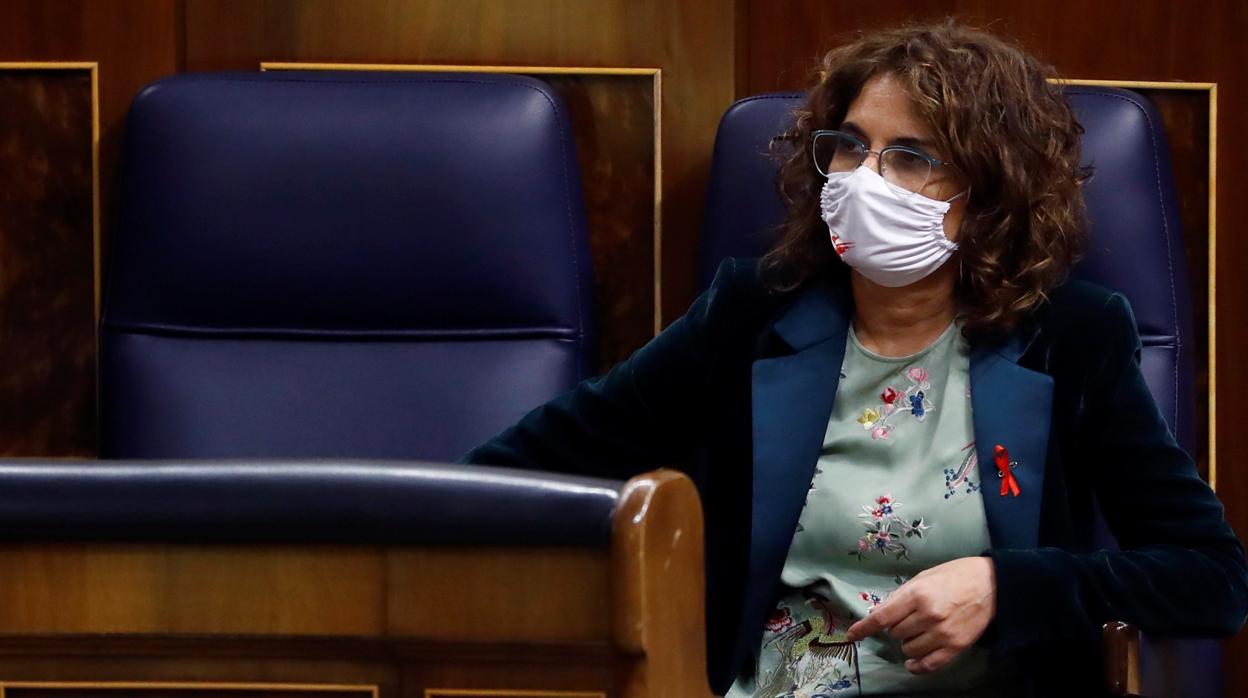 La ministra de Hacienda, María Jesús Montero, en una imagen en el Congreso