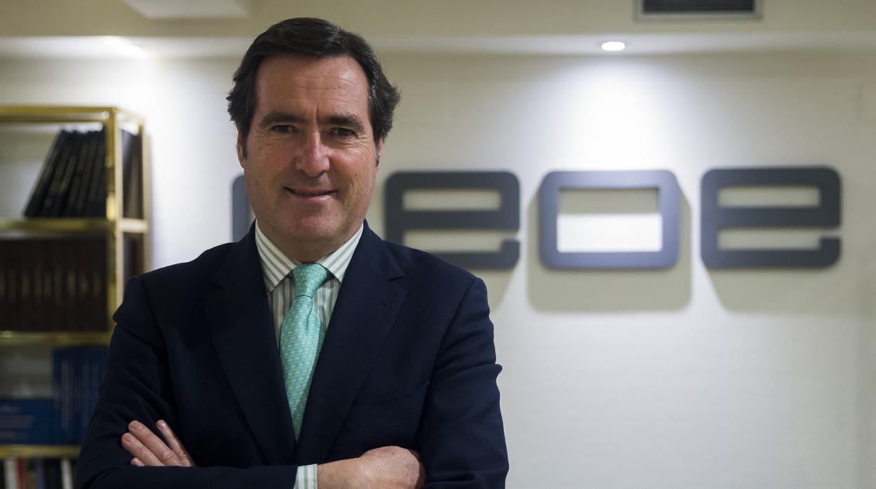 El presidente de la CEOE, Antonio Garamendi