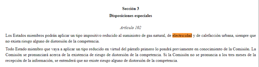Reproduccción de la directiva de la Comisión Europea