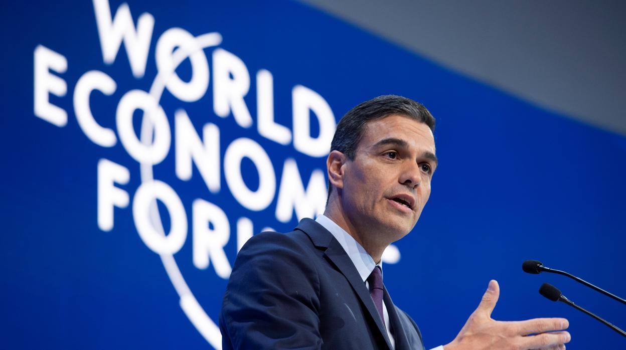 Pedro Sánchez en el Foro Económico Mundial el año pasado