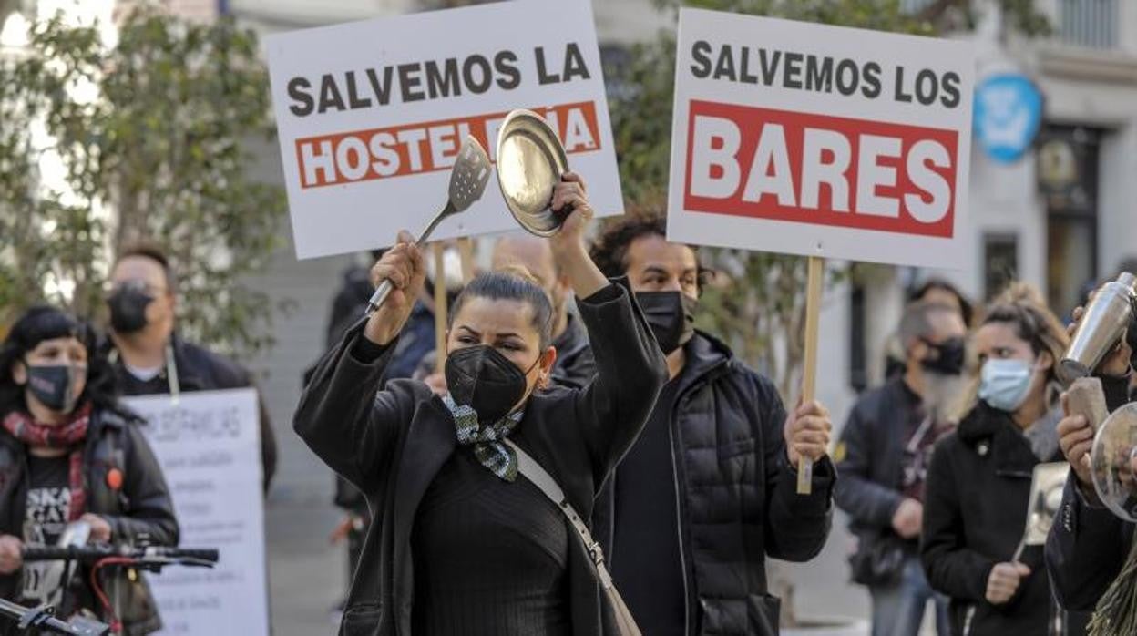 Manifestación de hosteleros