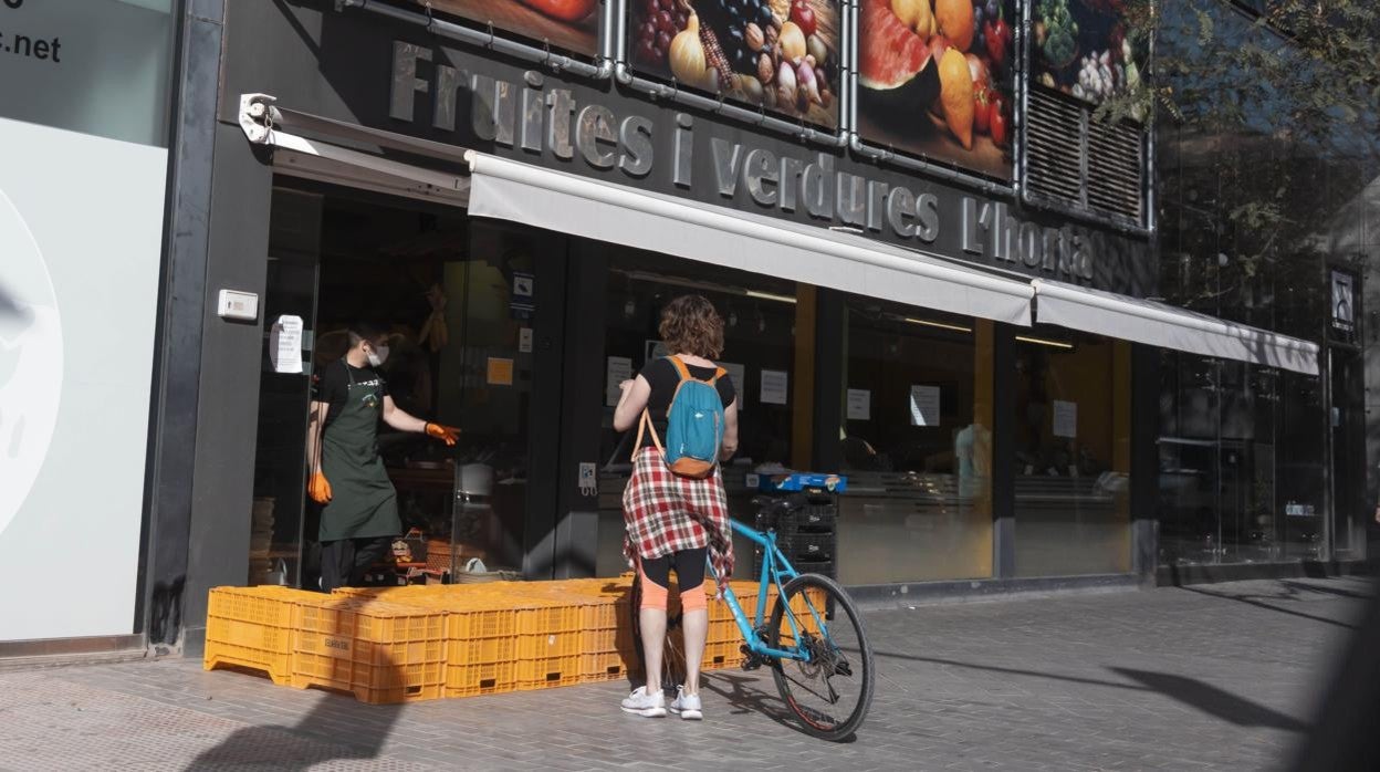 Una frutería en pleno estado de alarma