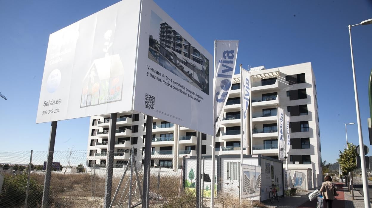 Viviendas en construcción de una nueva promoción inmobiliaria en la capital cordobesa